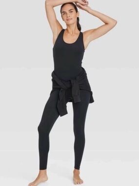 JoyLab Black Cross Back Active Jumpsuit